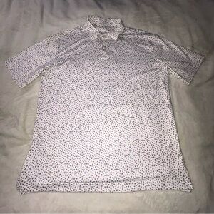 Peter Millar summer comfort polo bird swan all over design size XL (13/14) youth